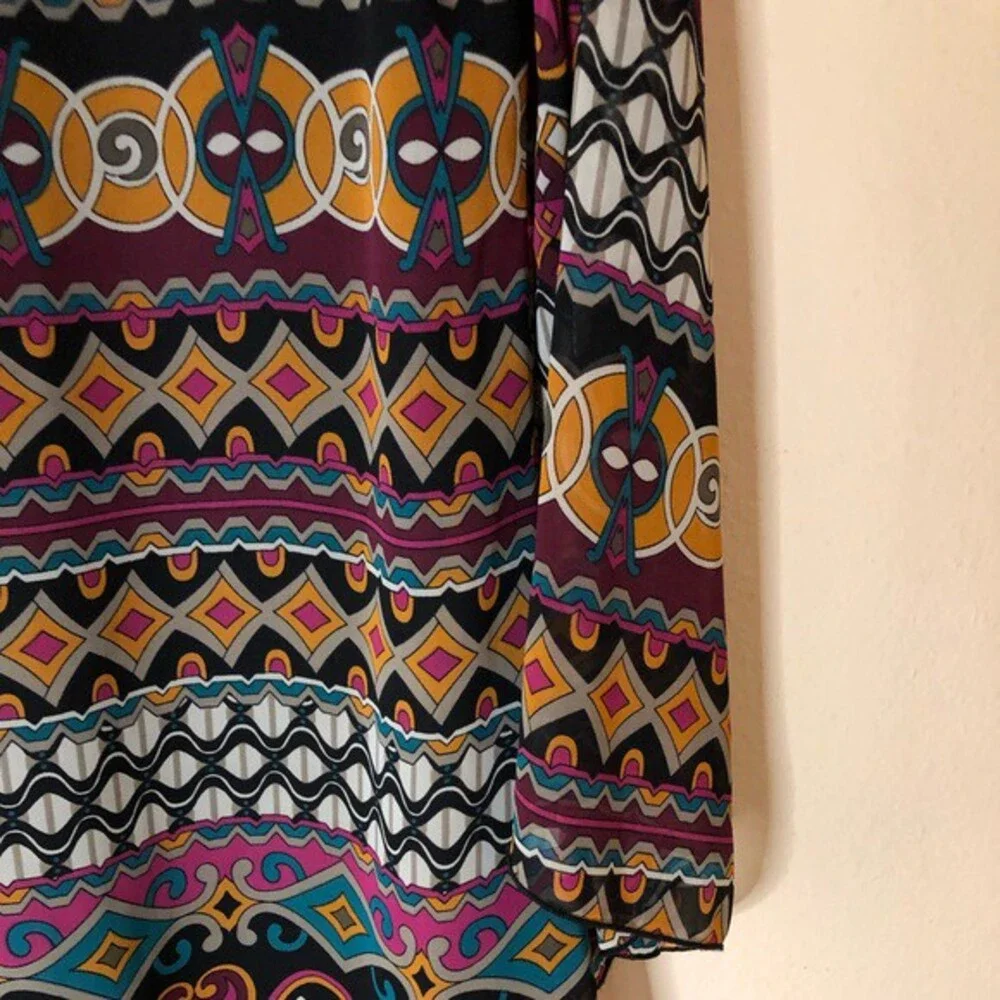 Yahada Boho Multi Color Sheath Mini Dress